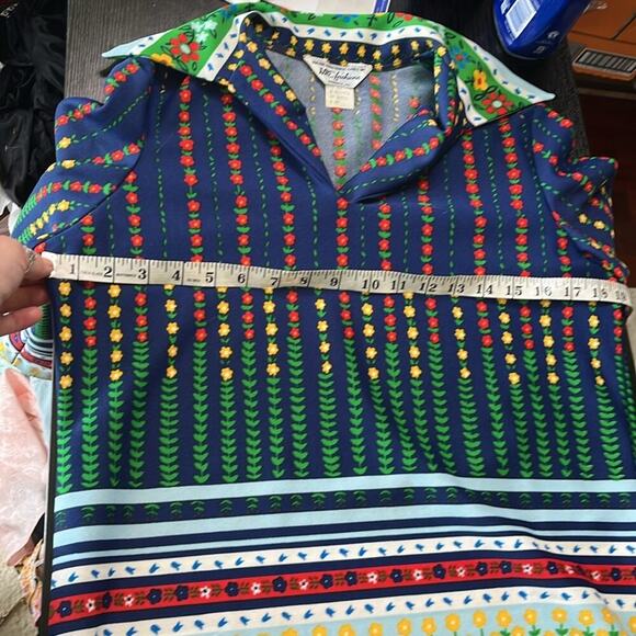 American Vintage 70’s wide collar polyester floral blouse - Picture 6 of 8